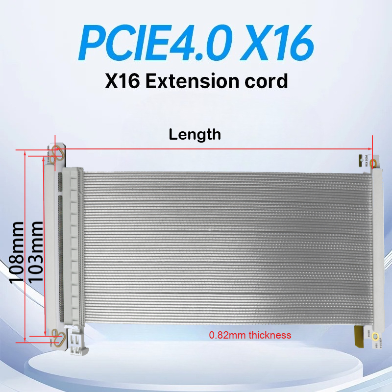 Itx Gpu Riser Pcie 4.0 16X - ADT-Link PCI-E x16 4.0 Riser-Kabel GPU
