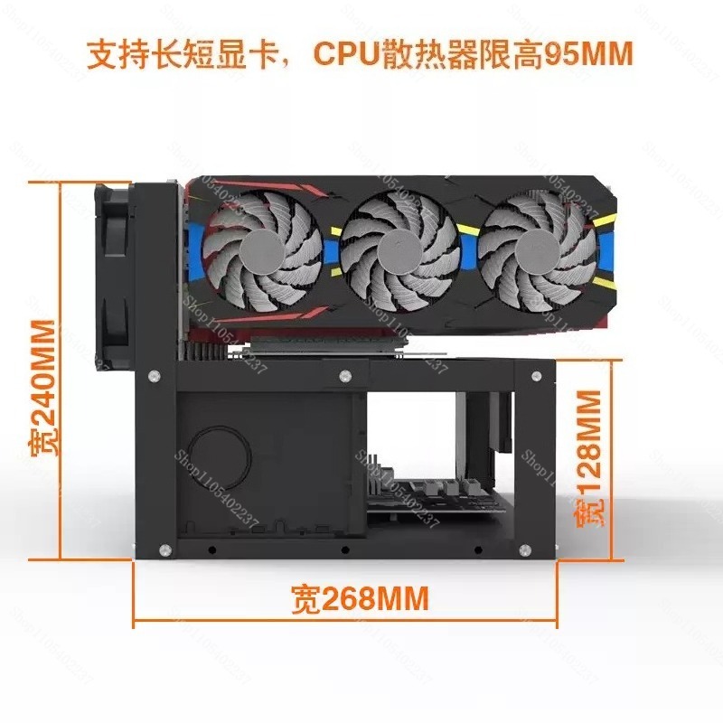 Gpu Mining Rig Frame 8 Gpu - Open-Frame-GPU-Mining-Rig-Rahmen, 6/8 Grafikkarten-Halterung, Metall-Stützgestell zur Installation