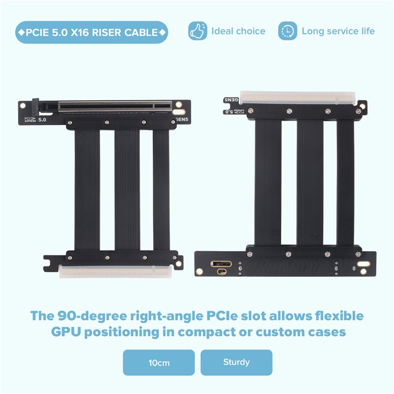 Für PCIe 5.0 X16 Riser-Kabelve – Pcie 5.0 Gpu Riser Cable Bewertung und Preis