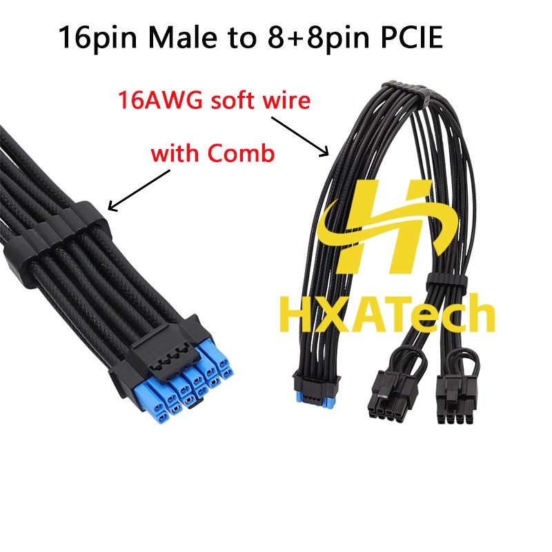 HXATech-Colorful 12VHPWR zu Du – Dual 8Pin To 16Pin 12Vhpwr Cable Bewertung und Preis